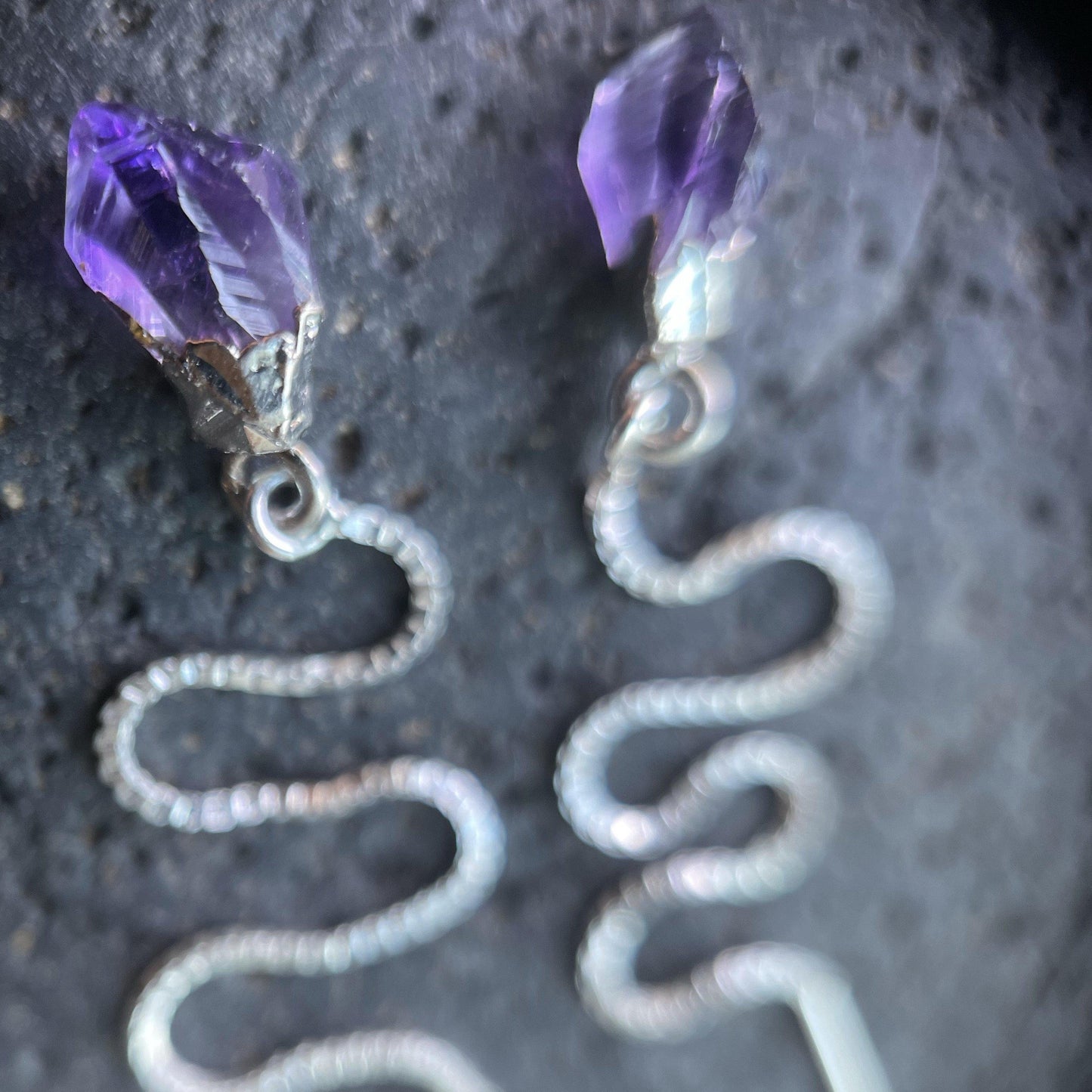 Amethyst Snake Drops