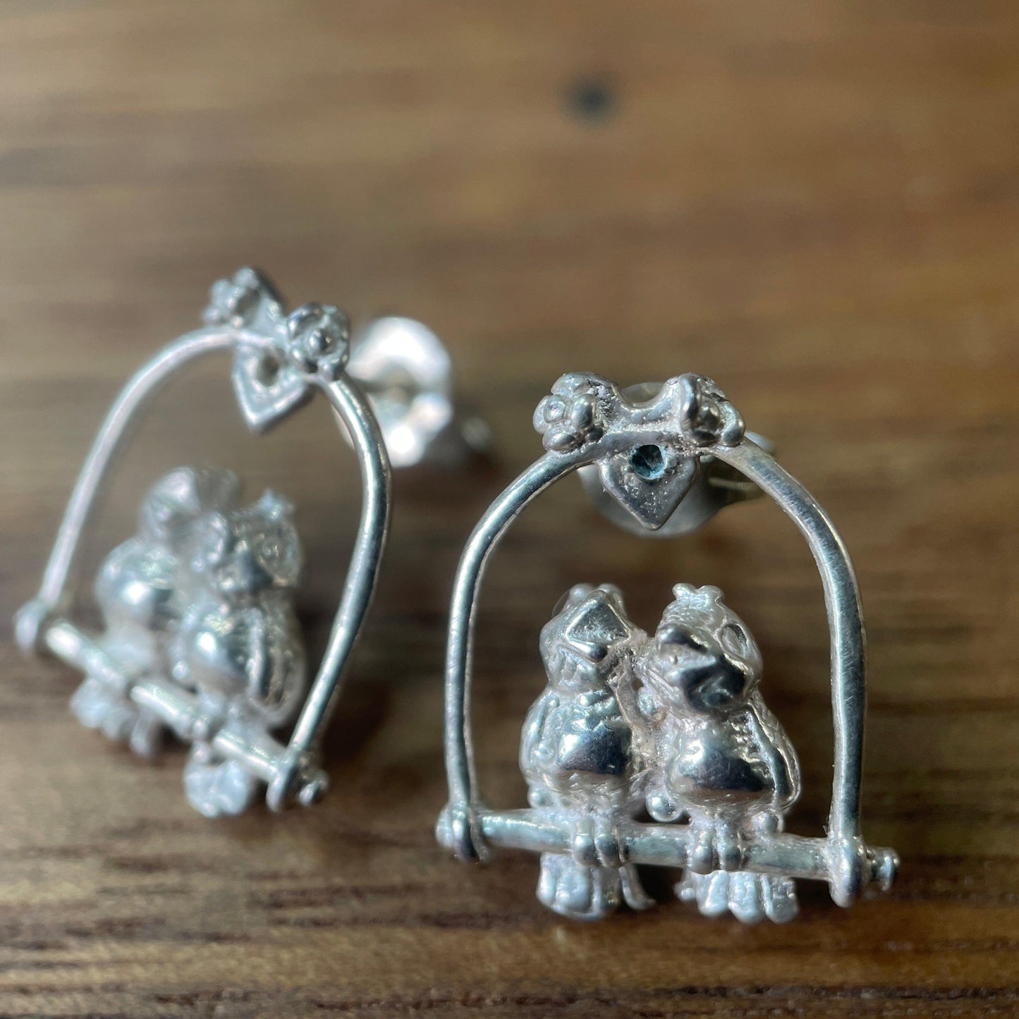 Sterling Silver Bird Studs