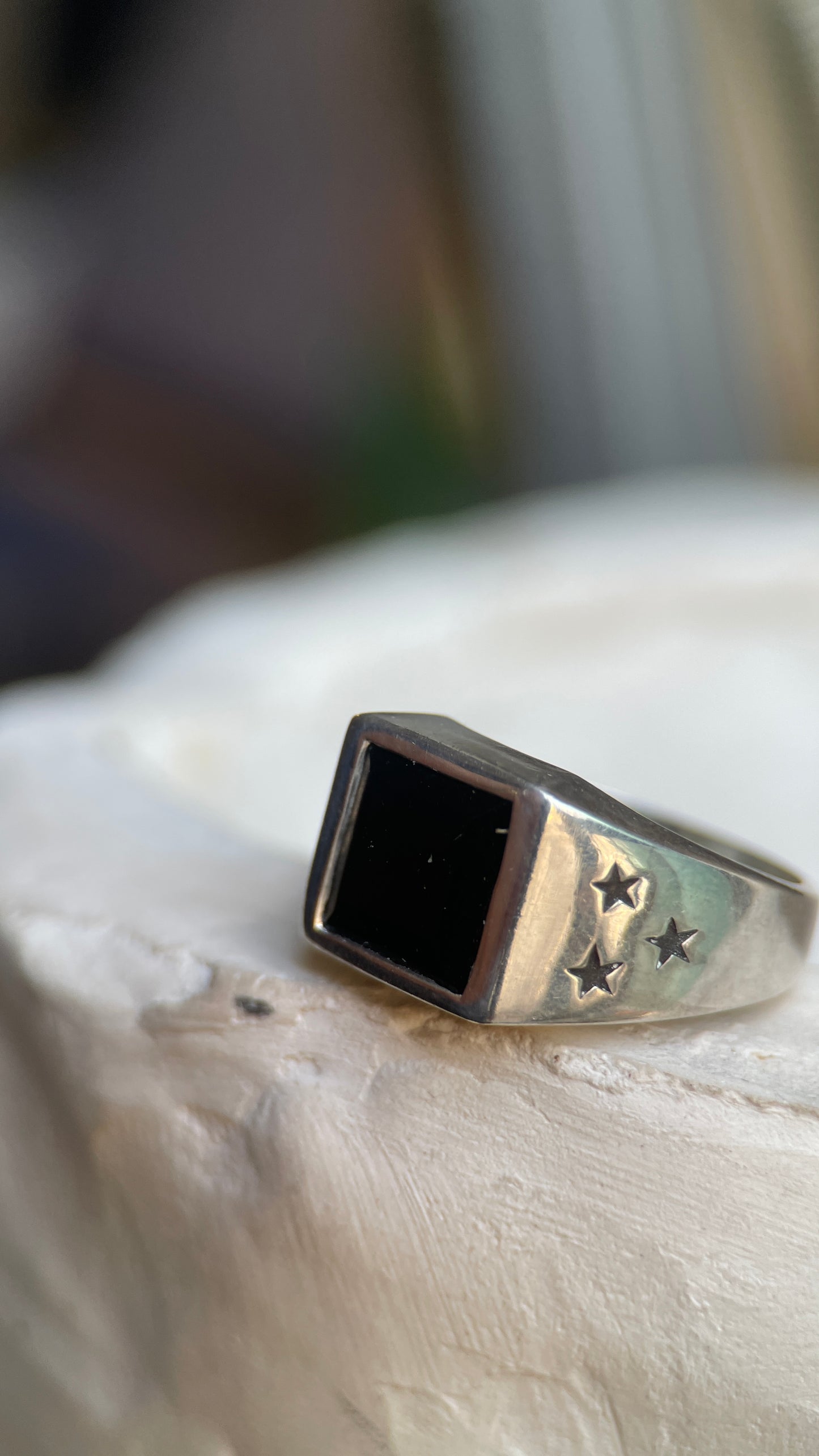 Onyx Starry Night Ring