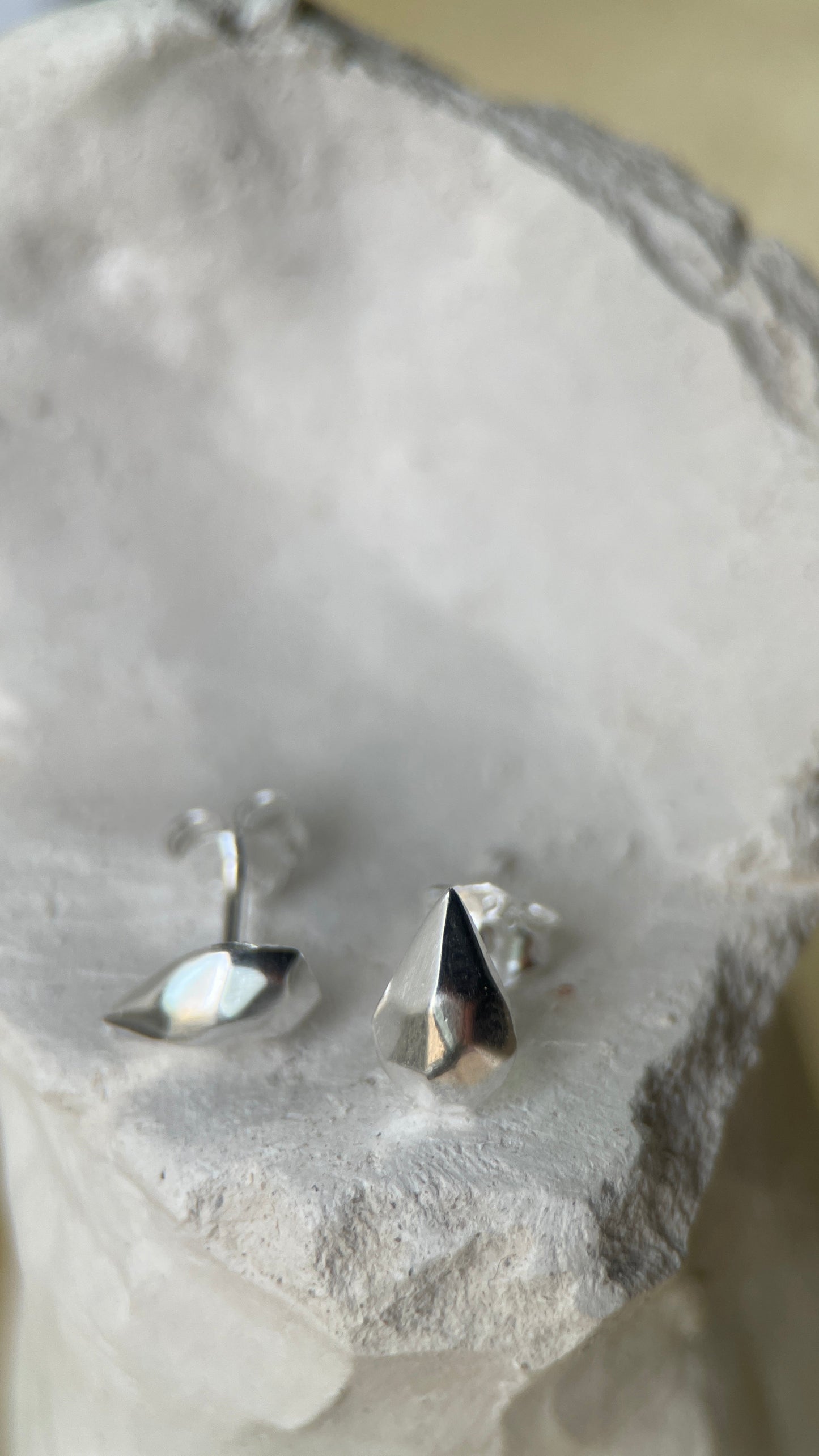 Sterling silver 'Crystal' stud