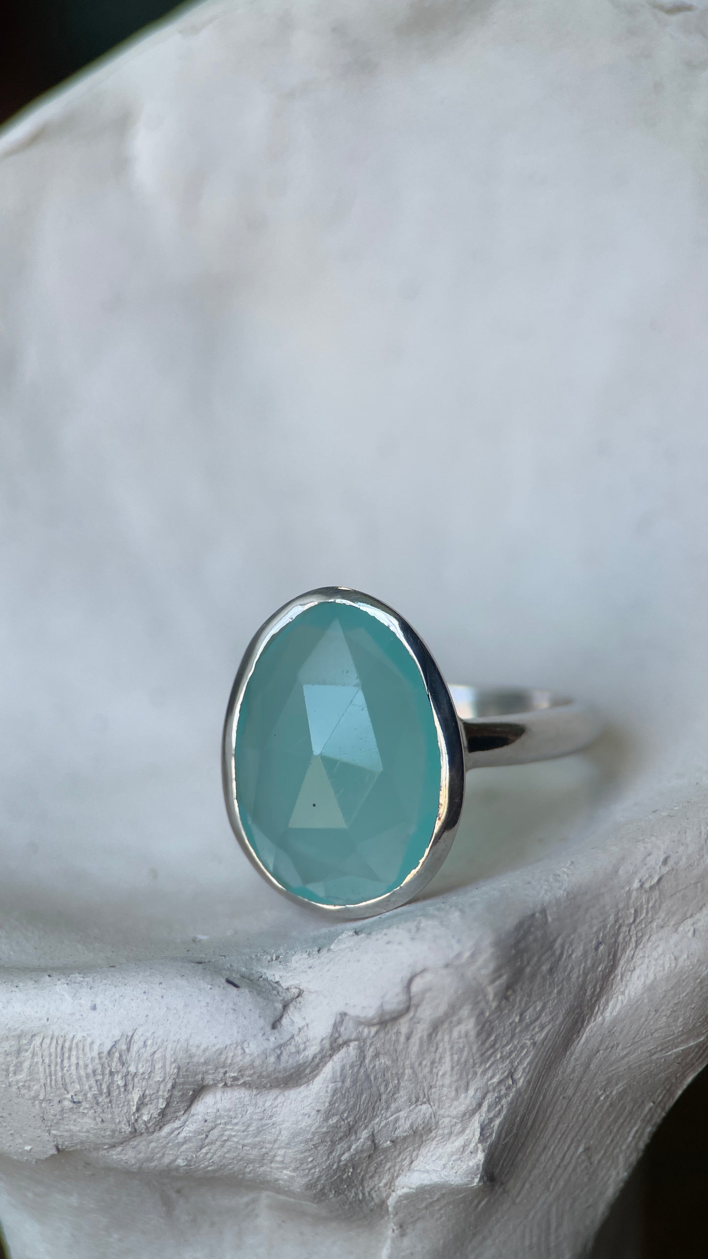 Palisades Aqua Calcedony Ring