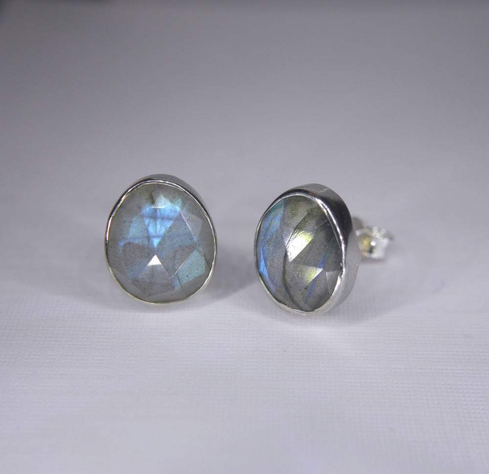 PALISADE STUDS - LABRADORITE, IOLITE, ROSE QUARTZ & MOONSTONE