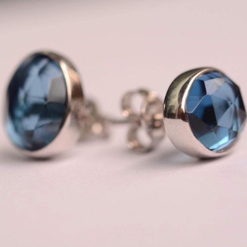 PALISADE STUDS - LABRADORITE, IOLITE, ROSE QUARTZ & MOONSTONE