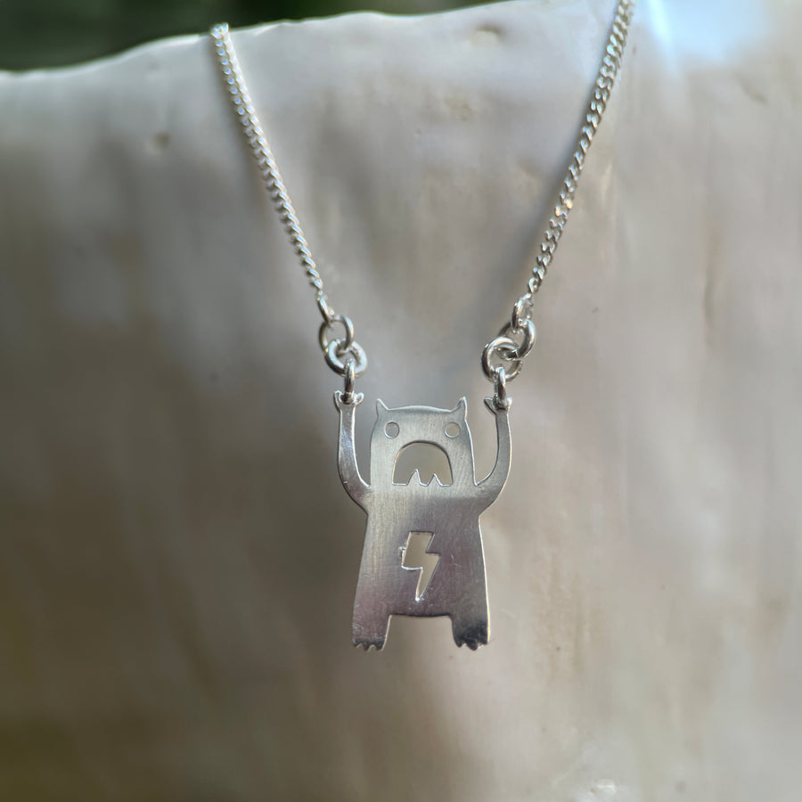 Carry Monster pendant in sterling silver