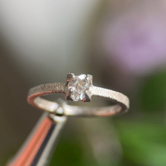 Petite Herkimer Diamond Ring