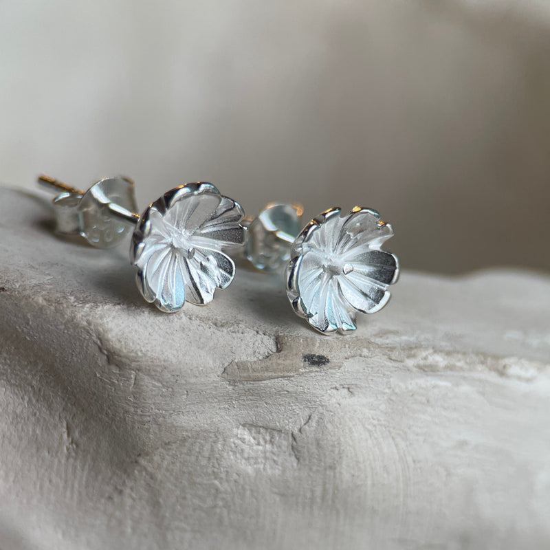 Sterling Silver Sakura Studs
