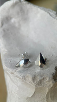 Sterling silver 'Crystal' stud