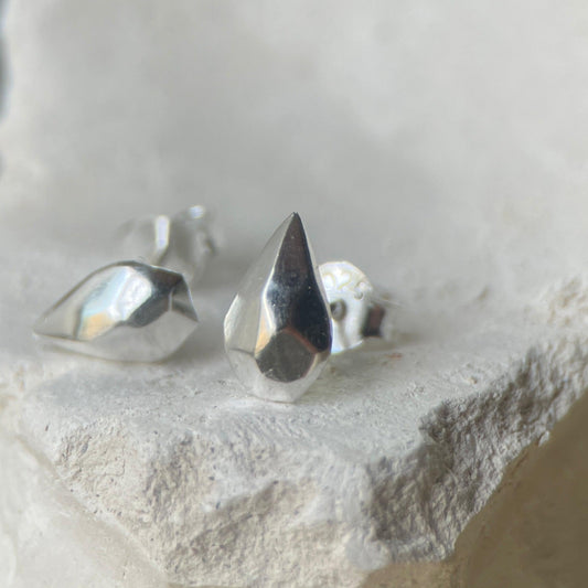 Sterling silver 'Crystal' stud