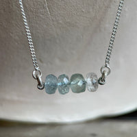 Aquamarine Bar Necklace