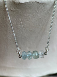 Aquamarine Bar Necklace