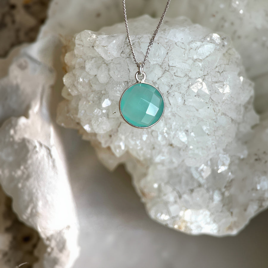 Aqua Chalcedony pendant