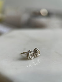 Silver Rose Studs