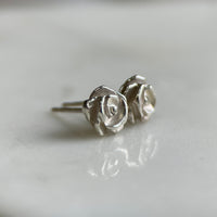 Silver Rose Studs