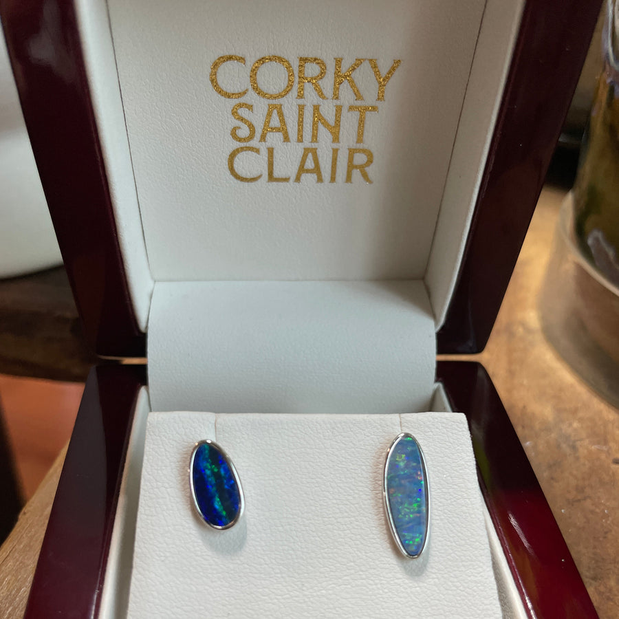 Mismatched opal Stud earrings