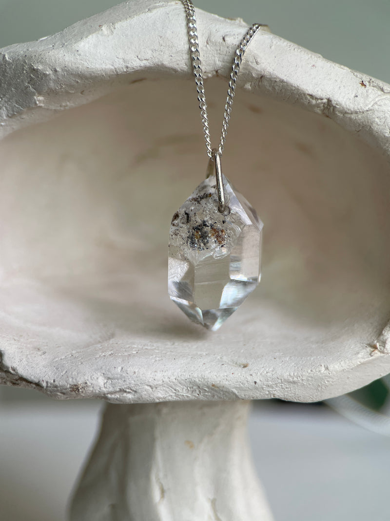 Large Herkimer Crystal Pendant