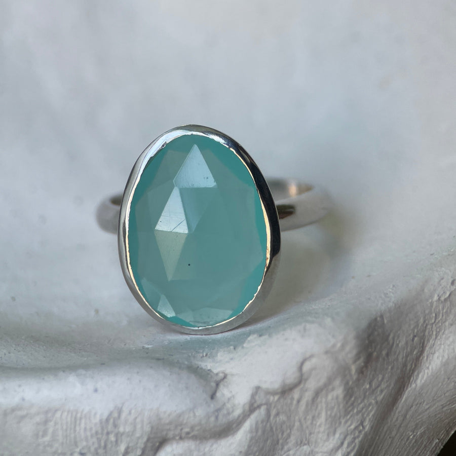 Palisades Aqua Calcedony Ring