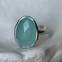 Palisades Aqua Calcedony Ring