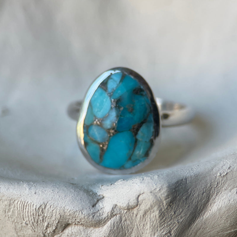 Copper Turquoise Ring