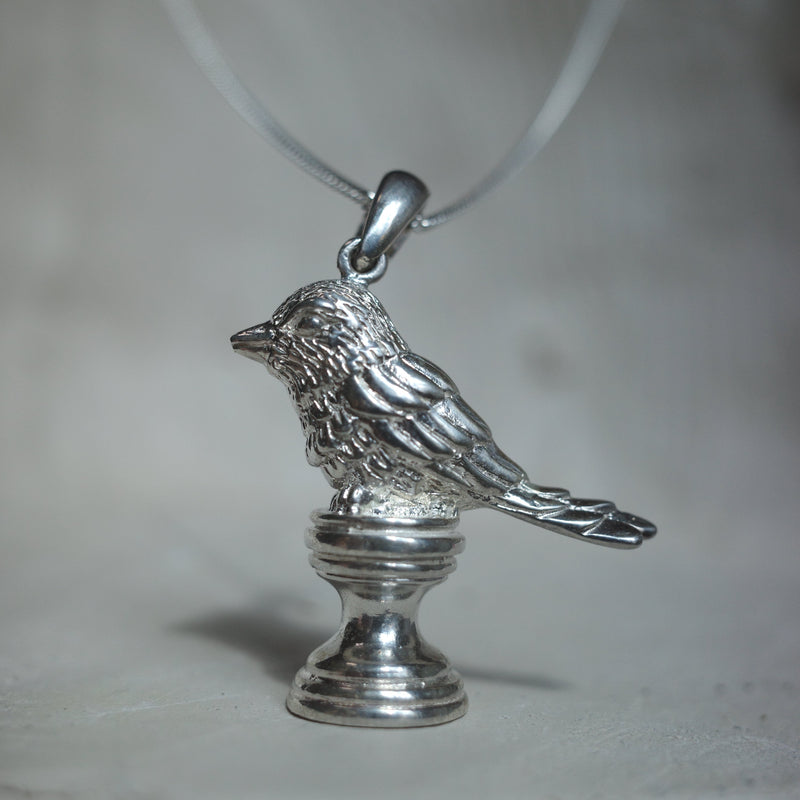 Bird On A Pedestal Pendant Set