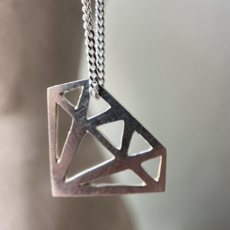 Diamond cut out Necklace